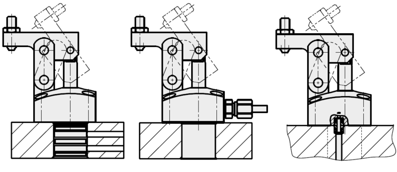 Possibilità di montaggio delle staffe a leva