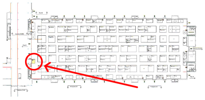 Piantina stand A01 padiglione 30 Villaggio AIdAM - CAMAR MECSPE 2025